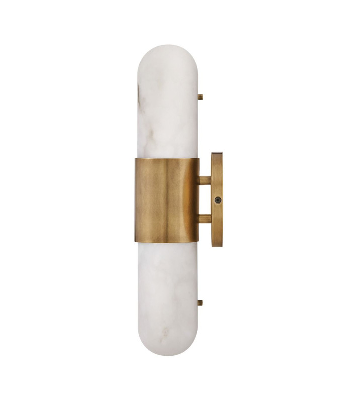Ibiza Medium Integrated LED Wall Lamp Heritage Brass IP44-6