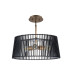 Linara Wire Frame Pendant Ceiling Light Black & Natural Brass-4