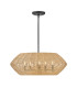 Luca 5 Light Wire Frame Pendant Ceiling Light Black Camel-1