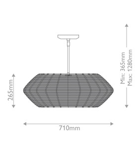 Luca 5 Light Wire Frame Pendant Ceiling Light Black Camel-2