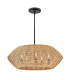 Luca 5 Light Wire Frame Pendant Ceiling Light Black Camel-3