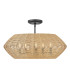 Luca 5 Light Wire Frame Pendant Ceiling Light Black Camel-5