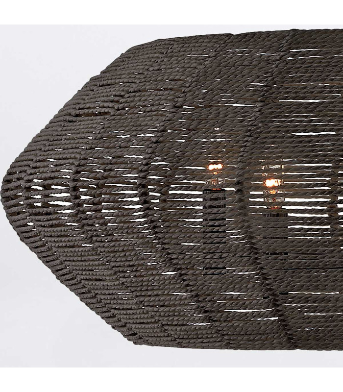 Luca 5 Light Wire Frame Pendant Ceiling Light Black-6
