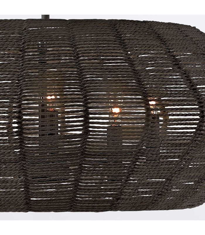 Luca 5 Light Wire Frame Pendant Ceiling Light Black-7