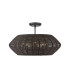 Luca 5 Light Wire Frame Pendant Ceiling Light Black-8