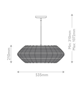 Luca Wire Frame Pendant Ceiling Light Black-2