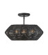 Luca Wire Frame Pendant Ceiling Light Black-3