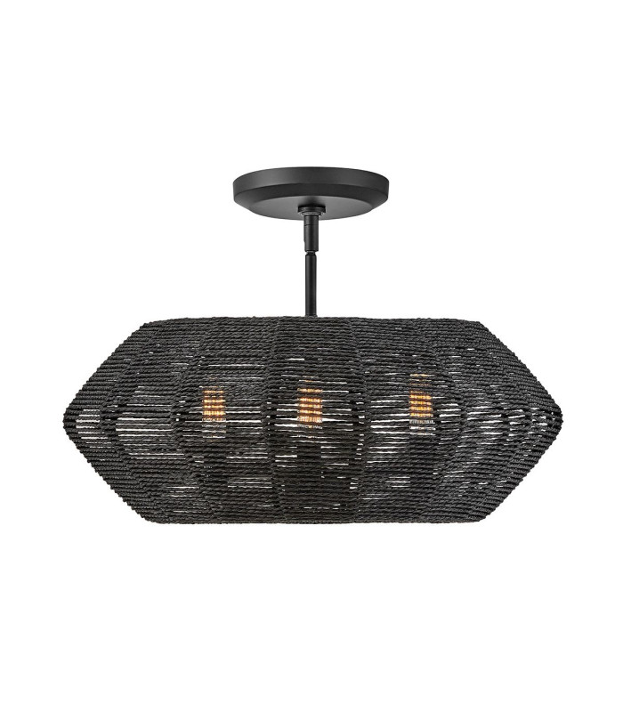 Luca Wire Frame Pendant Ceiling Light Black-3