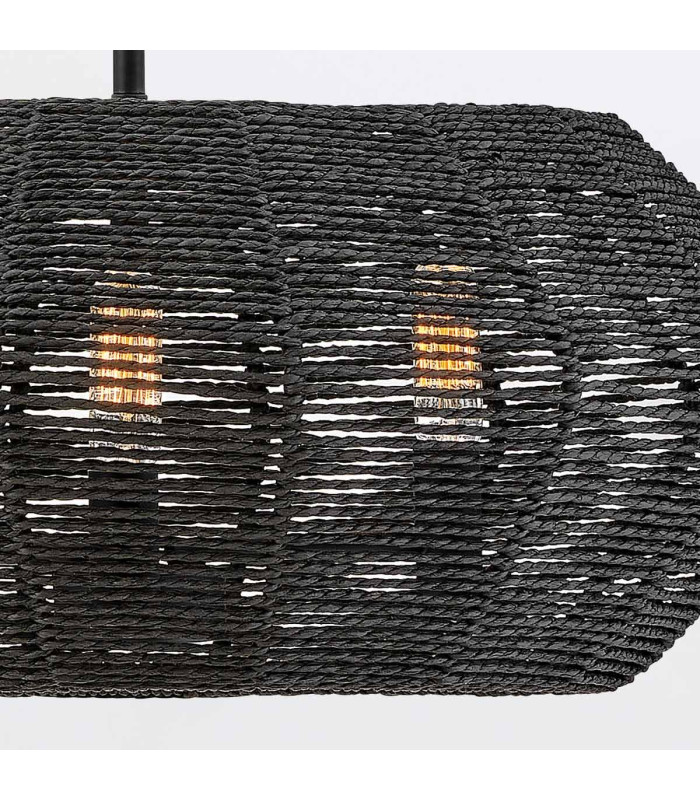 Luca Wire Frame Pendant Ceiling Light Black-6