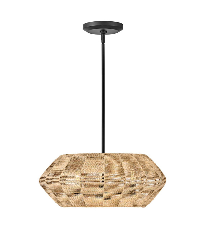 Luca Wire Frame Pendant Ceiling Light Black Camel-1