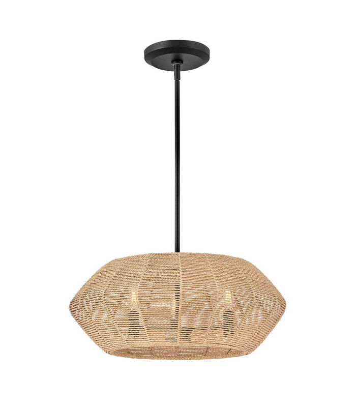 Luca Wire Frame Pendant Ceiling Light Black Camel-3