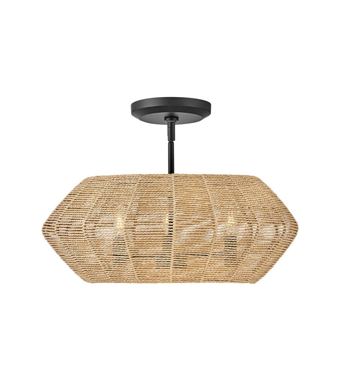 Luca Wire Frame Pendant Ceiling Light Black Camel-5
