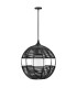 Maddox 61cm Wire Frame Pendant Ceiling Light Black IP44-5