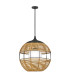 Maddox 61cm Wire Frame Pendant Ceiling Light Black Camel IP44-3