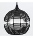 Maddox 36cm Wire Frame Pendant Ceiling Light Black IP44-6