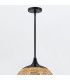 Maddox 36cm Wire Frame Pendant Ceiling Light Black Camel IP44-5