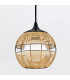 Maddox 36cm Wire Frame Pendant Ceiling Light Black Camel IP44-6