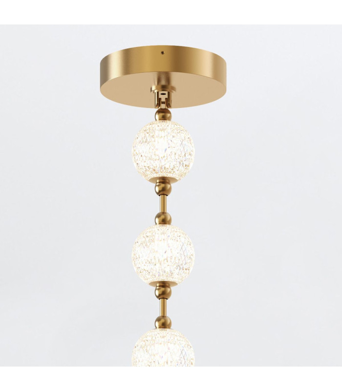 Marni 16 Lamp Integrated LED Pendant Ceiling Light Natural Brass-5