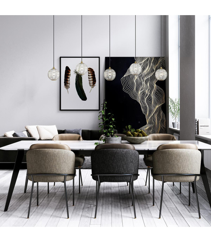 Marni Slim Pendant Ceiling Light Natural Brass-2
