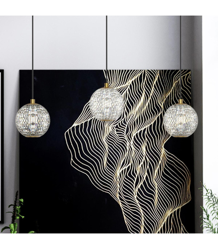 Marni Slim Pendant Ceiling Light Natural Brass-4
