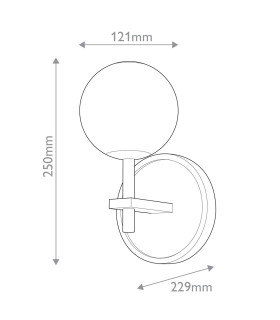 Marni Globe Wall Lights Natural Brass-2