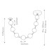 Marni 8 Lamp Integrated LED Pendant Ceiling Light Natural Brass-3