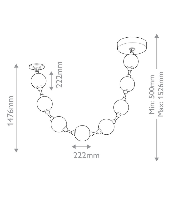 Marni 8 Lamp Integrated LED Pendant Ceiling Light Natural Brass-3