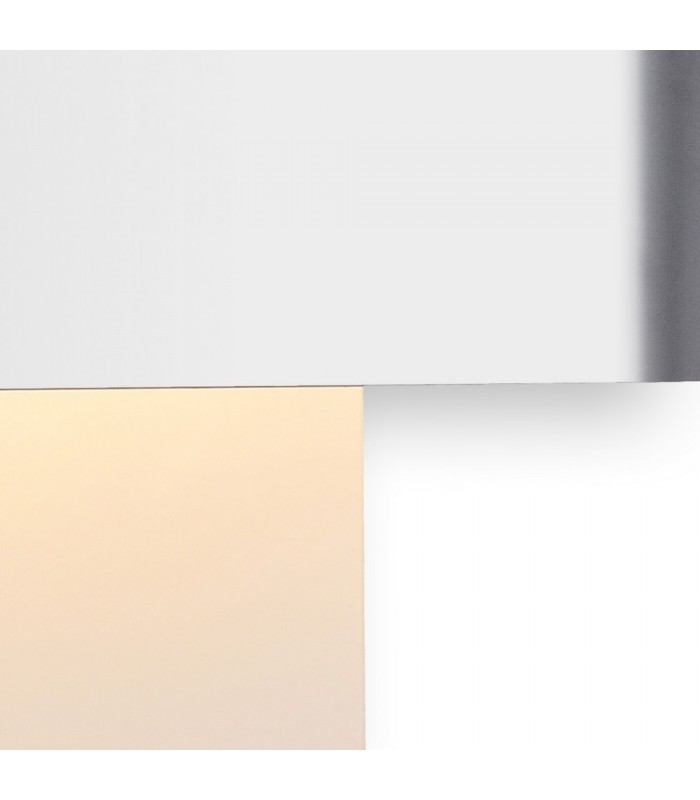 Flush Wall Light, 2 Light G9, White Base with Polished Chrome Centre Band - 5