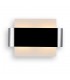 Flush Wall Light, 2 Light G9, White Base with Polished Chrome Centre Band - 6