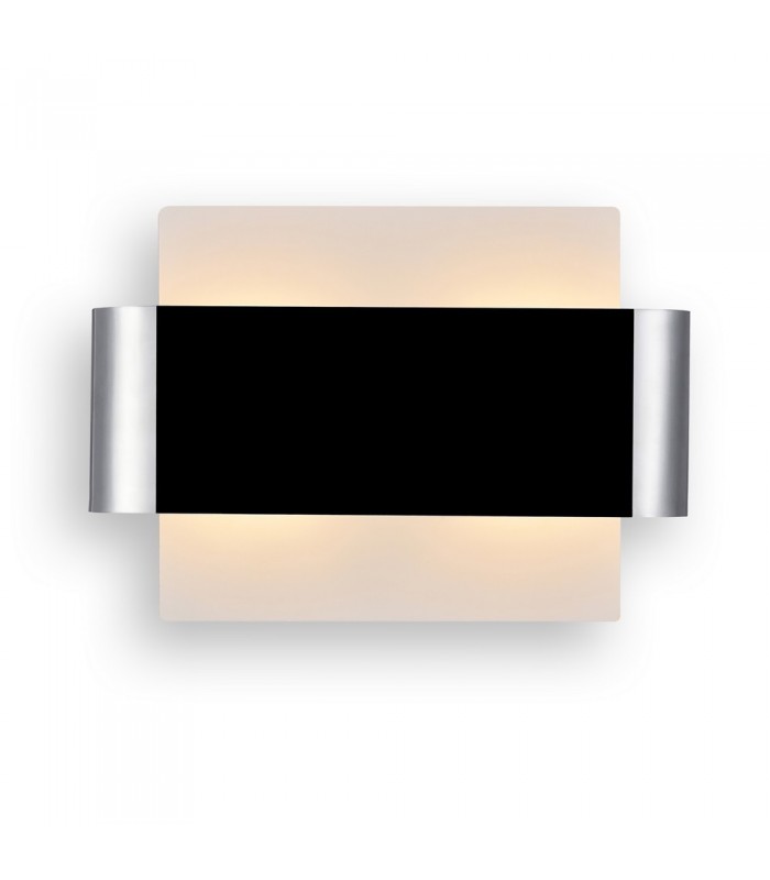 Flush Wall Light, 2 Light G9, White Base with Polished Chrome Centre Band - 6