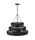 Ophelia 13 Light Cylindrical Pendant Ceiling Light Black-3
