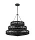 Ophelia 13 Light Cylindrical Pendant Ceiling Light Black-4