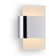 Flush Wall Light, 2 Light G9, White Base with Polished Chrome Centre Band - 7