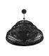 Ophelia 13 Light Cylindrical Pendant Ceiling Light Black-5