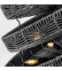 Ophelia 13 Light Cylindrical Pendant Ceiling Light Black-6