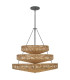 Ophelia 13 Light Cylindrical Pendant Ceiling Light Black Camel-1