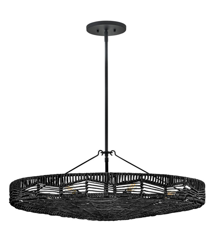 Ophelia 6 Light Cylindrical Pendant Ceiling Light Black-1
