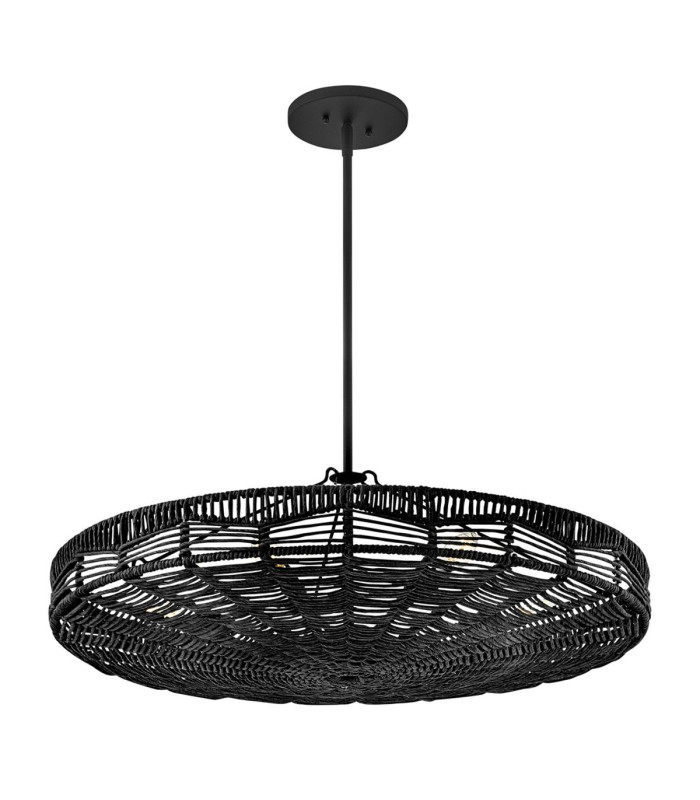 Ophelia 6 Light Cylindrical Pendant Ceiling Light Black-5