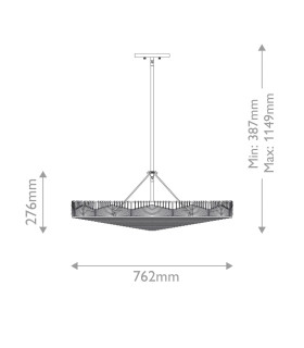 Ophelia 6 Light Cylindrical Pendant Ceiling Light Black Camel-2