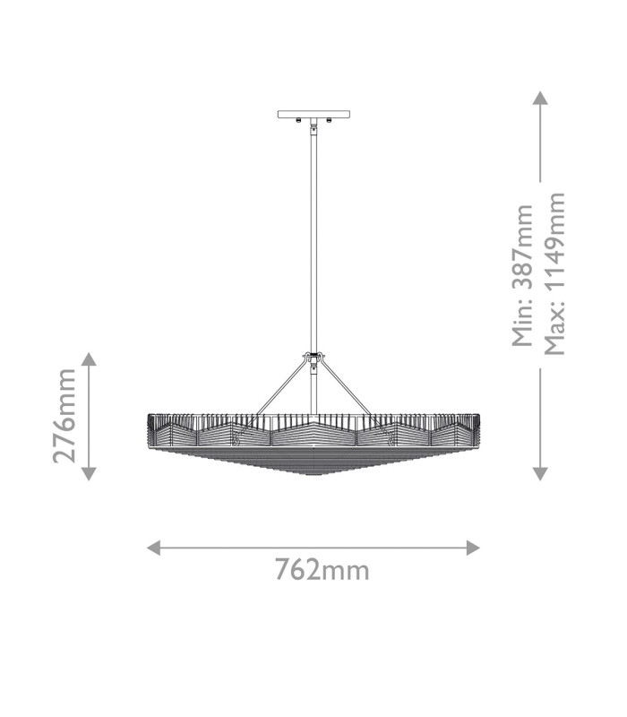 Ophelia 6 Light Cylindrical Pendant Ceiling Light Black Camel-2