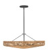 Ophelia 6 Light Cylindrical Pendant Ceiling Light Black Camel-5