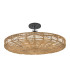 Ophelia 6 Light Cylindrical Pendant Ceiling Light Black Camel-6
