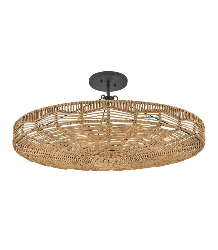 Ophelia 6 Light Cylindrical Pendant Ceiling Light Black Camel-6