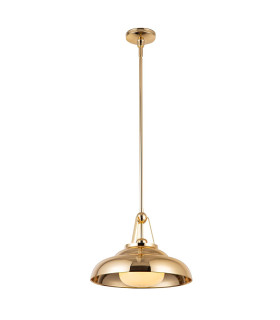 Palmetto Dome Pendant Ceiling Light Polished Brass-1