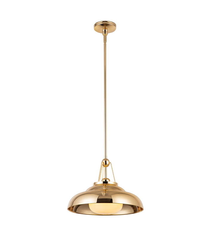 Palmetto Dome Pendant Ceiling Light Polished Brass-1