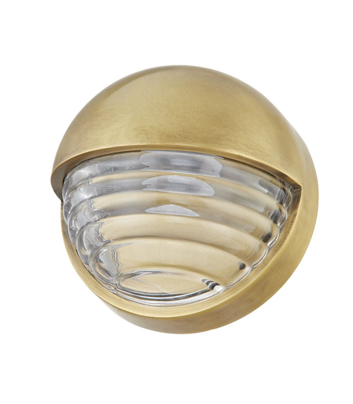 Palais Round Integrated LED Wall Lamp Vintage Brass-5