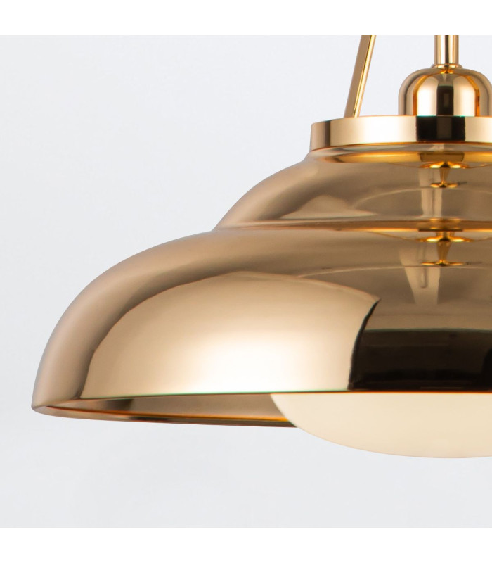 Palmetto Dome Pendant Ceiling Light Polished Brass-6