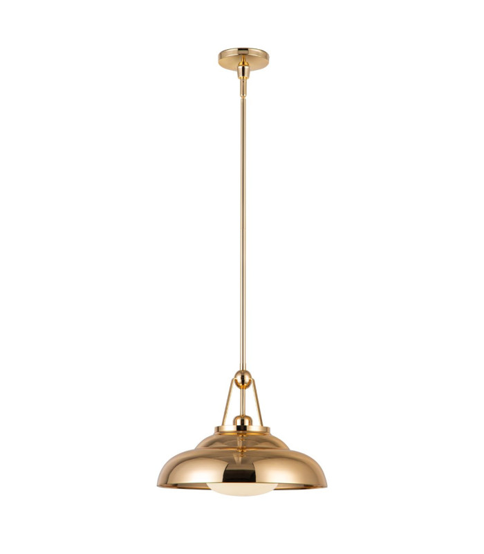 Palmetto Dome Pendant Ceiling Light Polished Brass-7