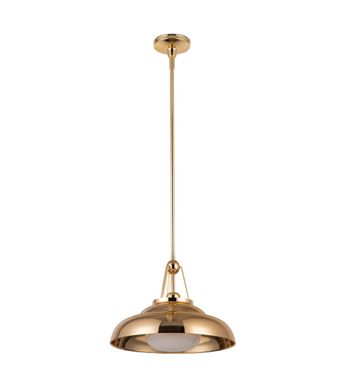 Palmetto Dome Pendant Ceiling Light Polished Brass-8
