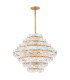 Rene 16 Light Pendant Ceiling Light Distressed Brass-3